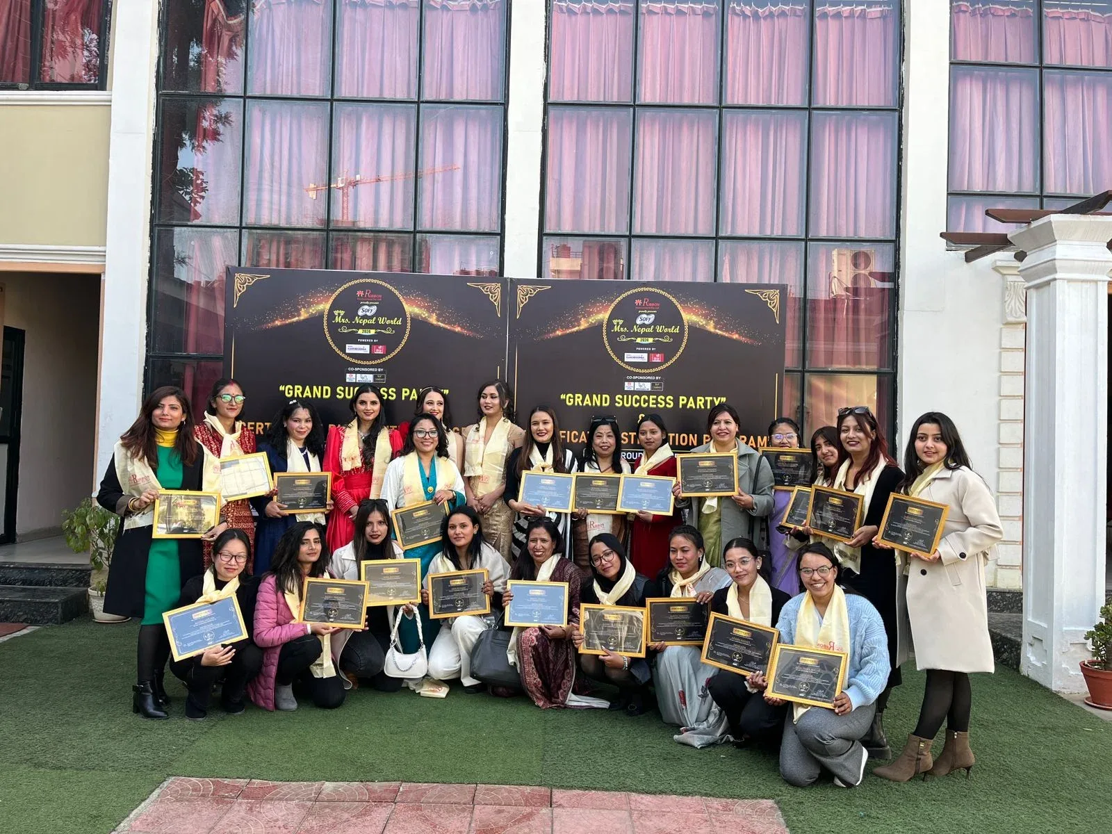 Our team of fashion designers getting appreciated for their hard work and professional attitufe.